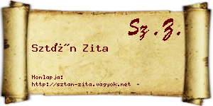 Sztán Zita névjegykártya